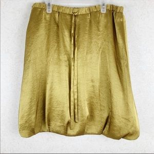 Simply Vera drawstring waist gold bubble skirt